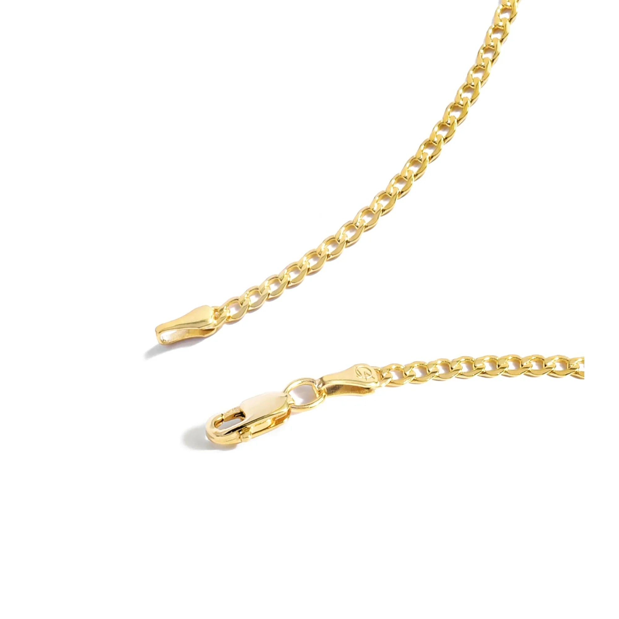 14K gold filled Cuban link chain necklace width size