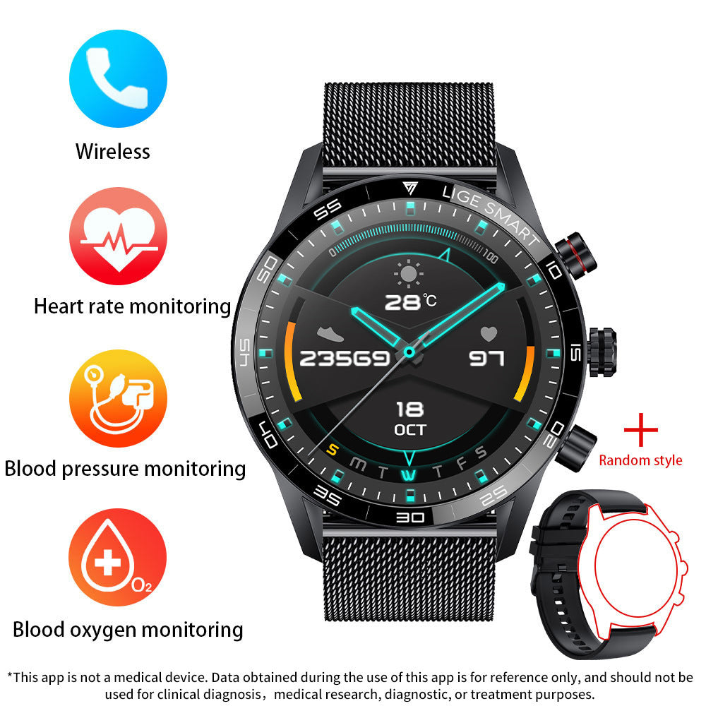 bluetooth smartwatch men blood pressure & heart rate