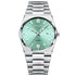 Waterproof luminous quartz calendar wristwatch dial and calendar detail