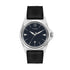 Waterproof leather strap quartz mens watch on wrist