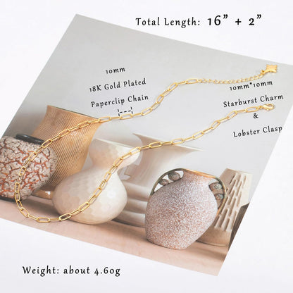 18K Gold Plated Freshwater Pearl Pendant Necklace Women