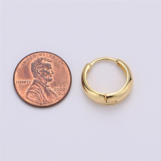 24K Gold Filled Huggie Hoop Earrings – Minimalist Everyday Jewelry