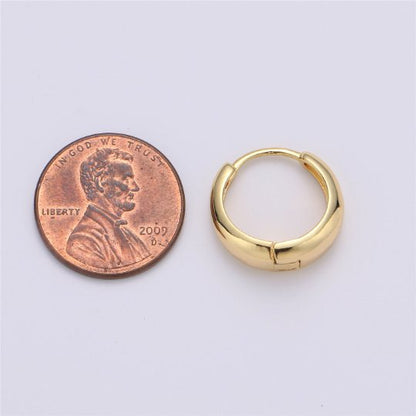 24K Gold Filled Huggie Hoop Earrings – Minimalist Everyday Jewelry