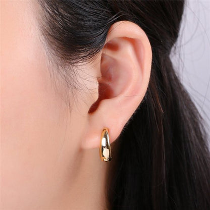 24K Gold Filled Huggie Hoop Earrings – Minimalist Everyday Jewelry