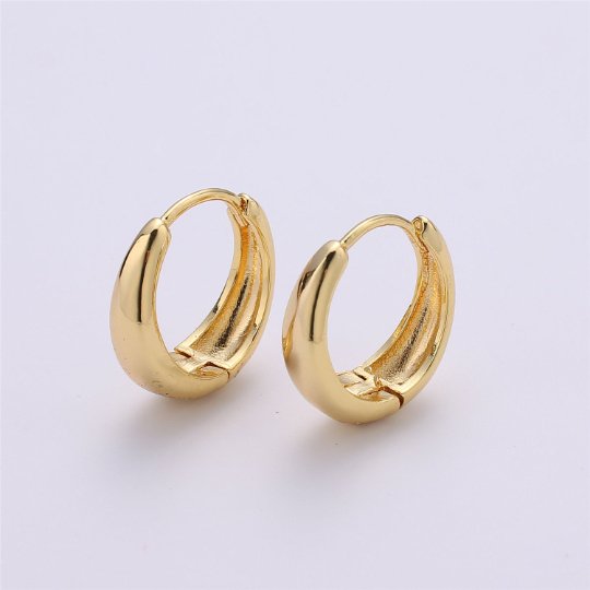 24K Gold Filled Huggie Hoop Earrings – Minimalist Everyday Jewelry