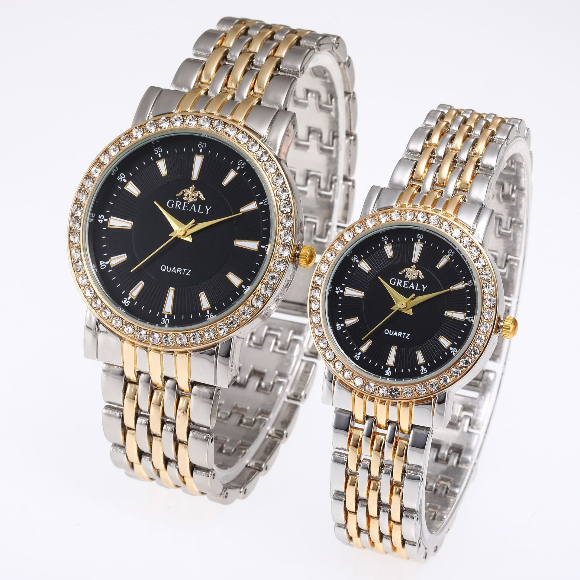 Quartz dress couple watches full set