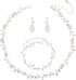 Bridal wedding crystal flower jewelry set Austrian crystal