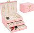 3 Layer Jewelry Box Organizer with Lock for Women