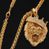 Diamond crown lion hip hop luminous necklace front view