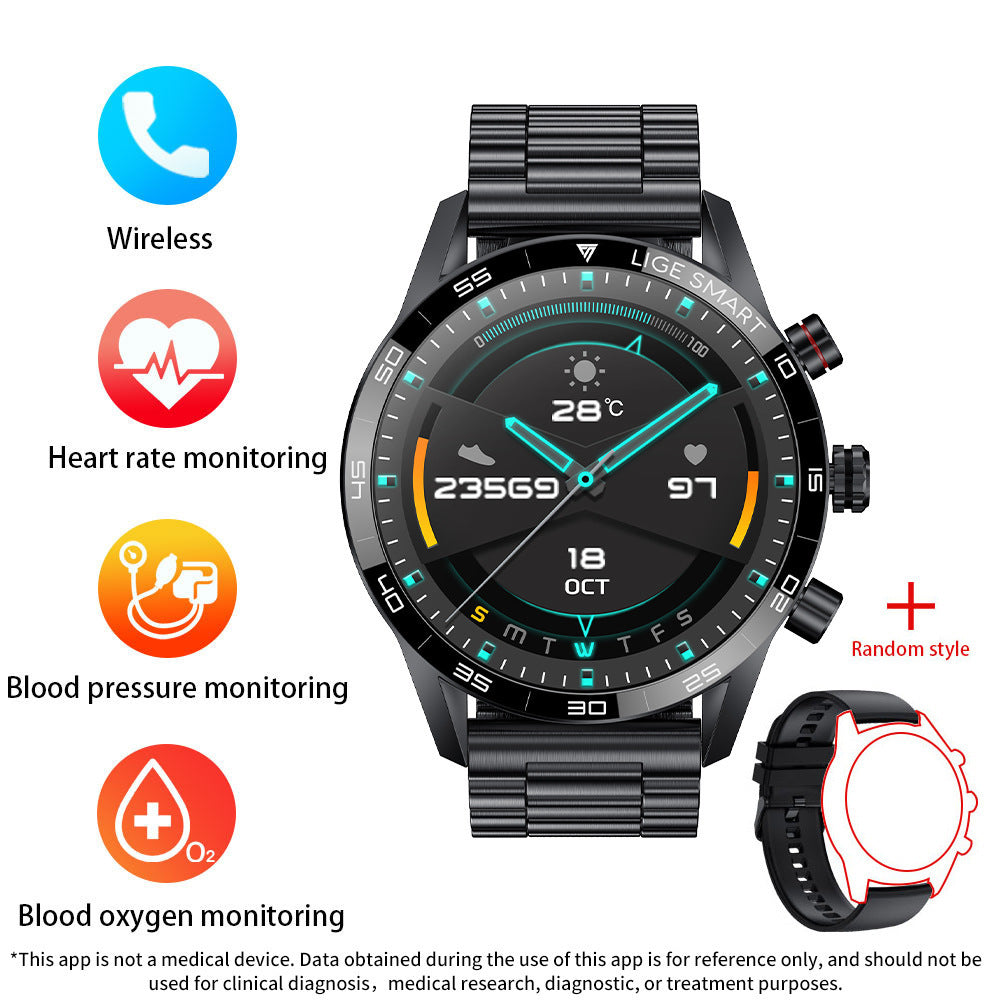 bluetooth smartwatch men blood pressure & heart rate