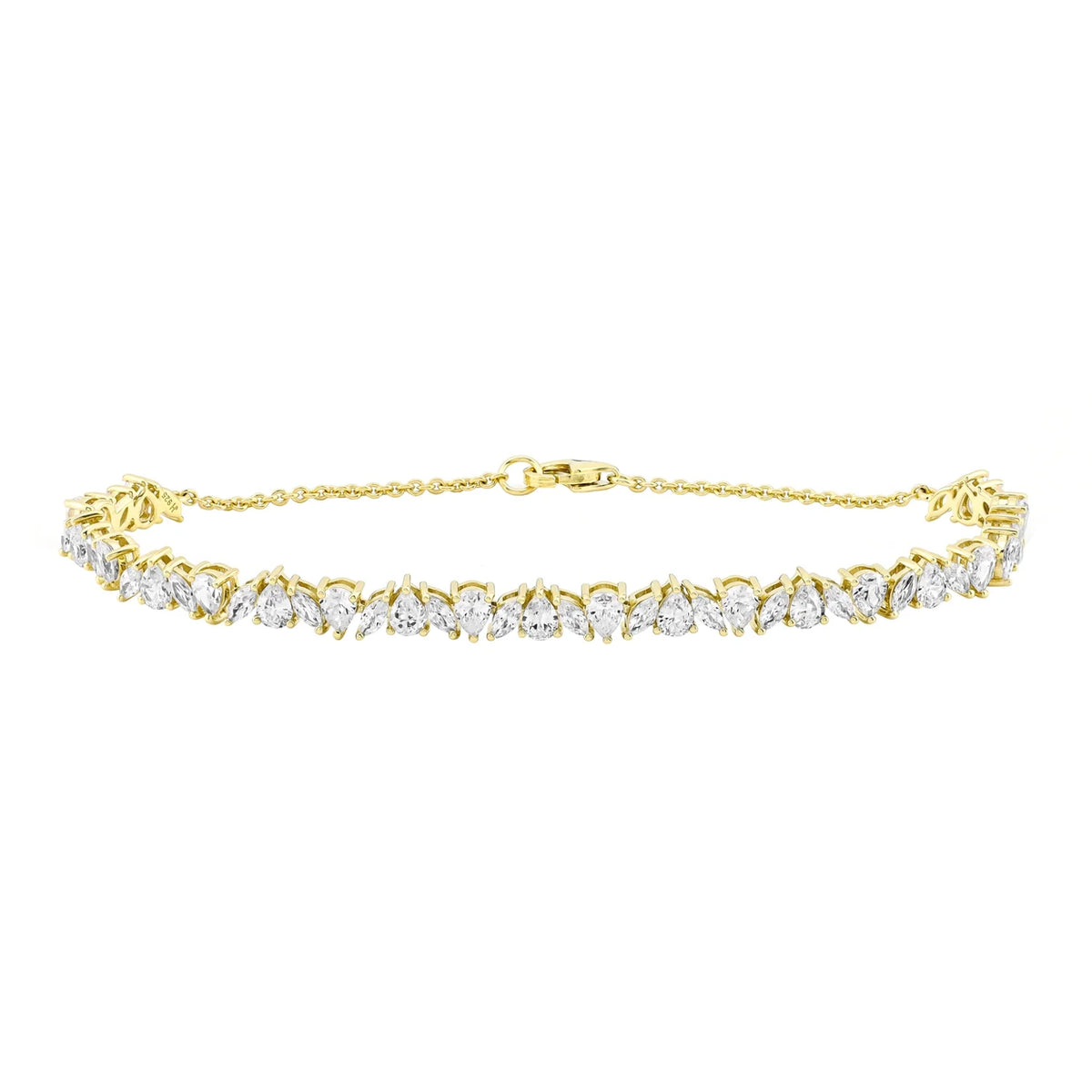 14k gold plated sterling silver diamond bracelet women