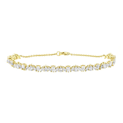 14k gold plated sterling silver diamond bracelet women