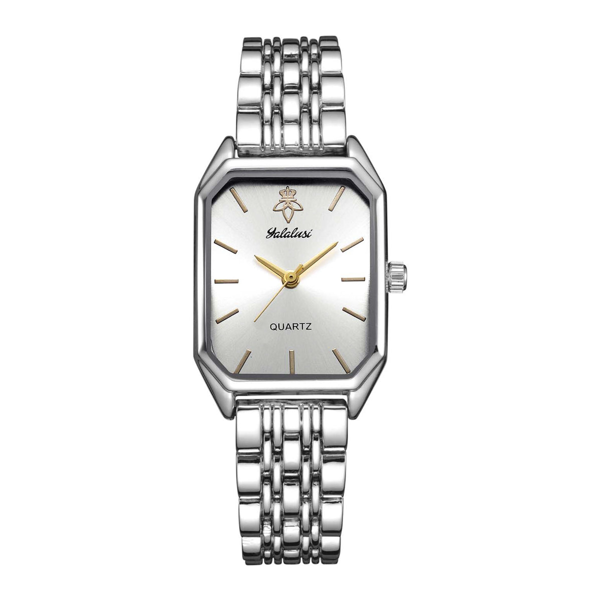 Square dial women's watch front view