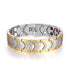 Gold double row magnet bracelet front view