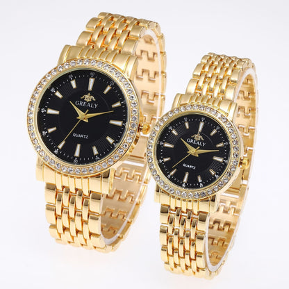 Quartz dress couple watches full set