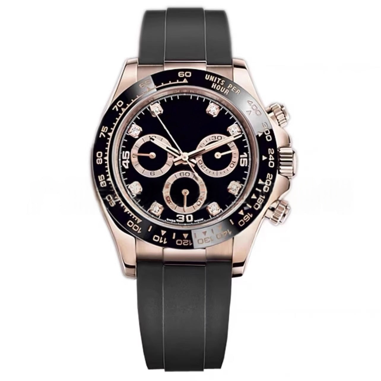 Men's mechanical watch rubber strap