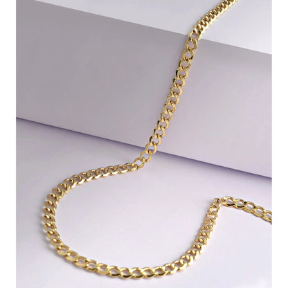 14K gold filled Cuban link chain necklace width size