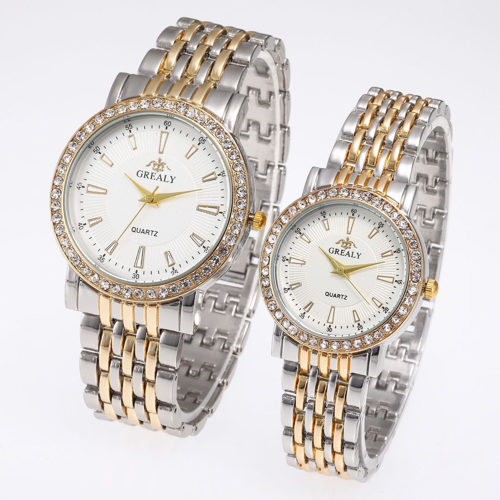 Quartz dress couple watches full set