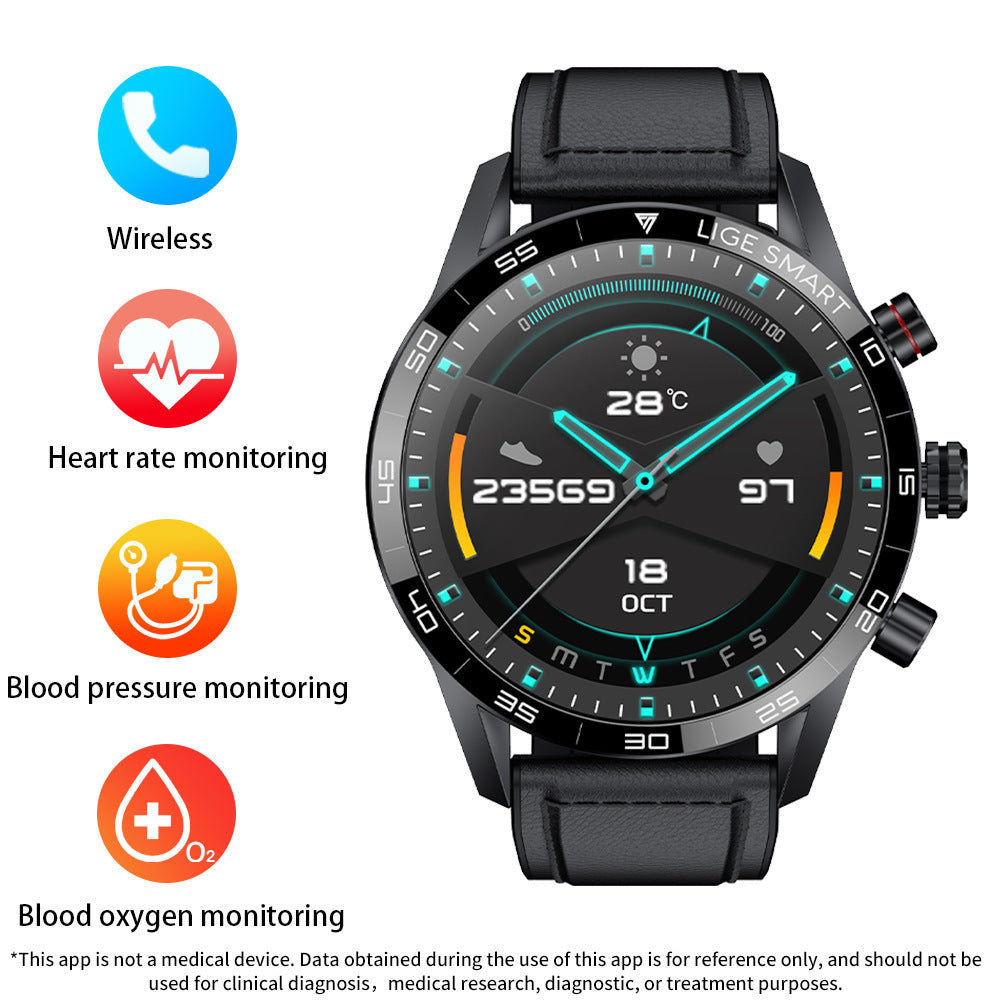 bluetooth smartwatch men blood pressure &amp; heart rate