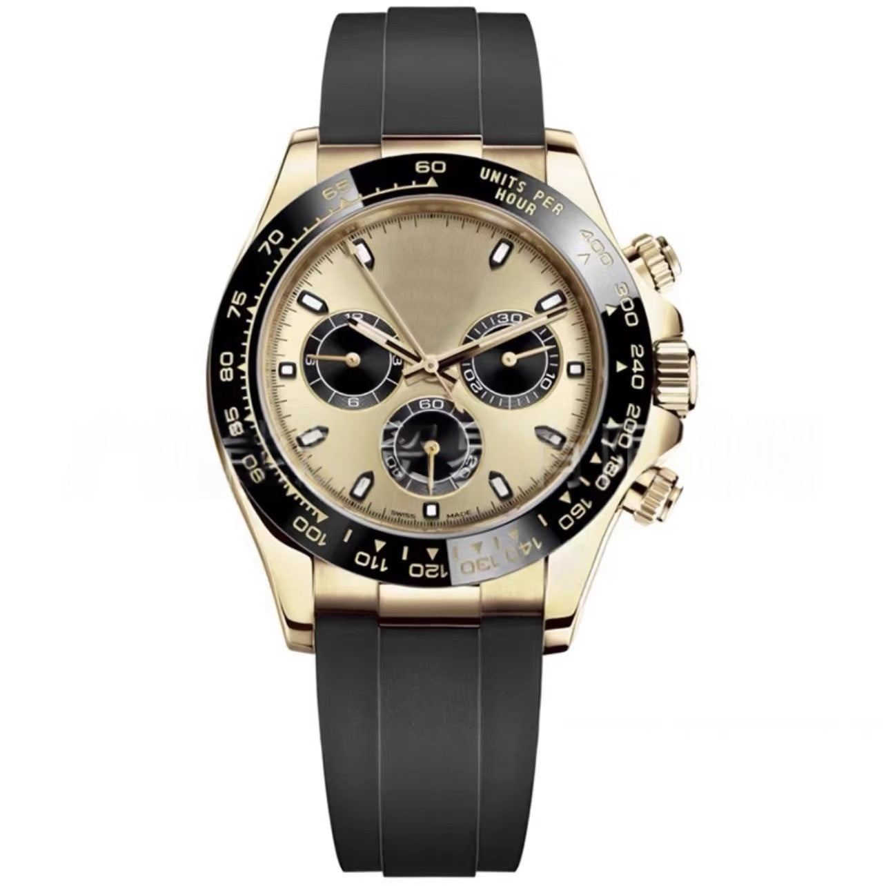 Men's mechanical watch rubber strap