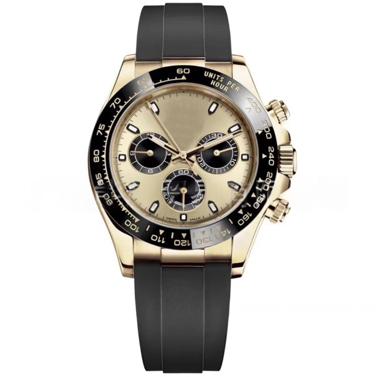 Men's mechanical watch rubber strap