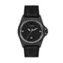 Waterproof leather strap quartz mens watch on wrist