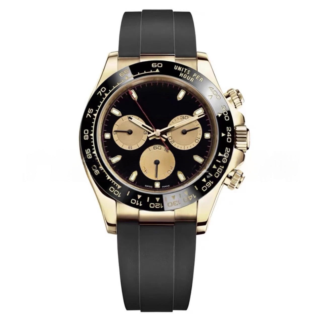 Men's mechanical watch rubber strap