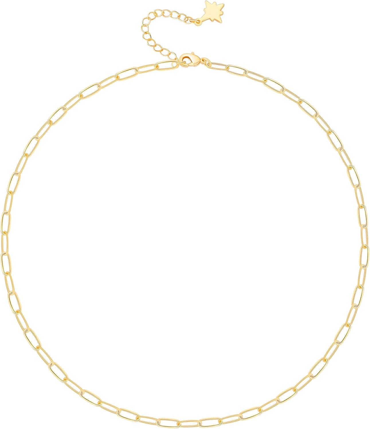 18K Gold Plated Paperclip Chain Choker Sa18K Gold Plated Freshwater Pearl Pendant Necklace Womentellite Chain Freshwater Cultured Biwa Pearl Pendant Necklace Dainty Turquoise Jewelry for Women