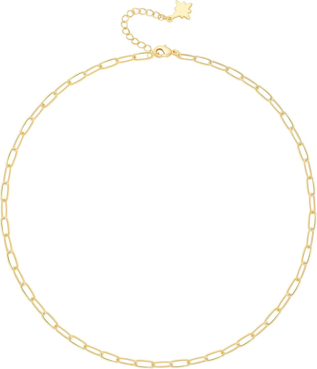 18K Gold Plated Paperclip Chain Choker Sa18K Gold Plated Freshwater Pearl Pendant Necklace Womentellite Chain Freshwater Cultured Biwa Pearl Pendant Necklace Dainty Turquoise Jewelry for Women