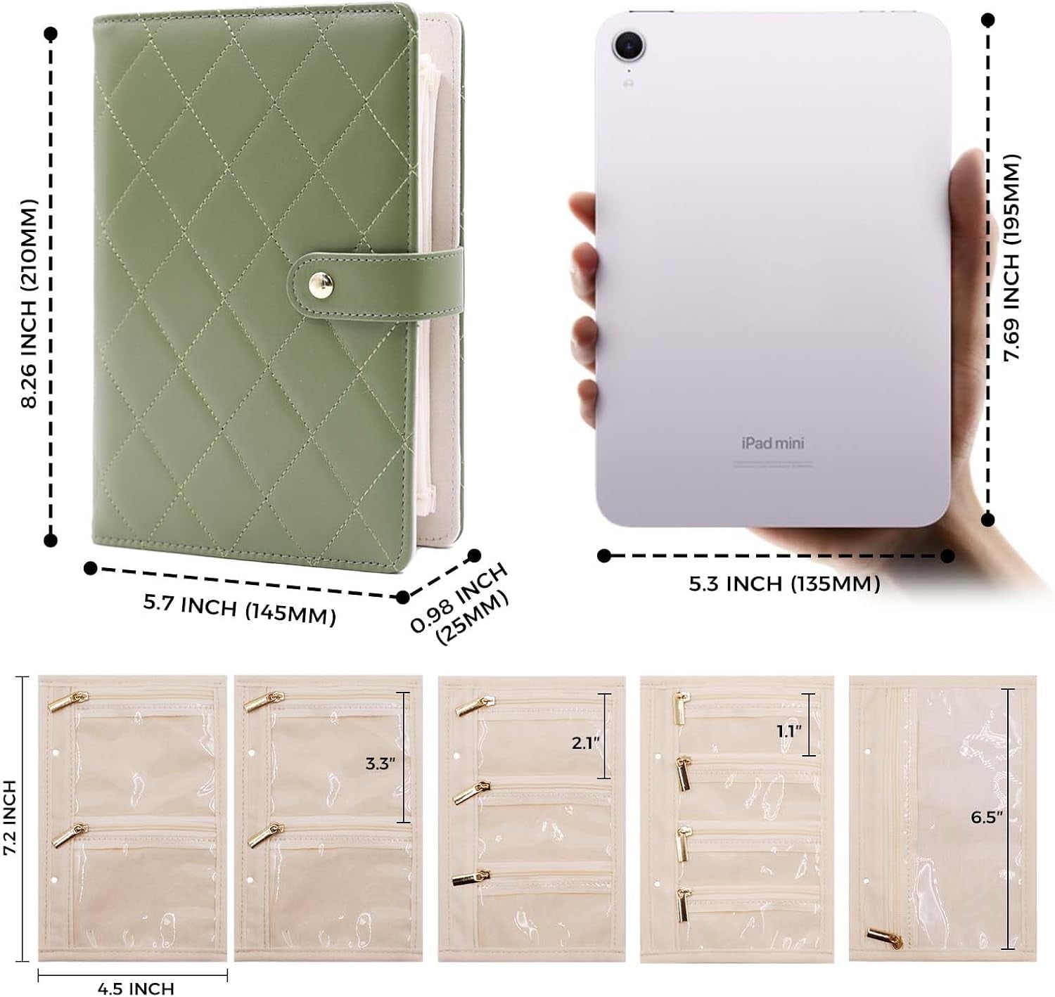 Travel jewelry organizer case for women open storage compartments