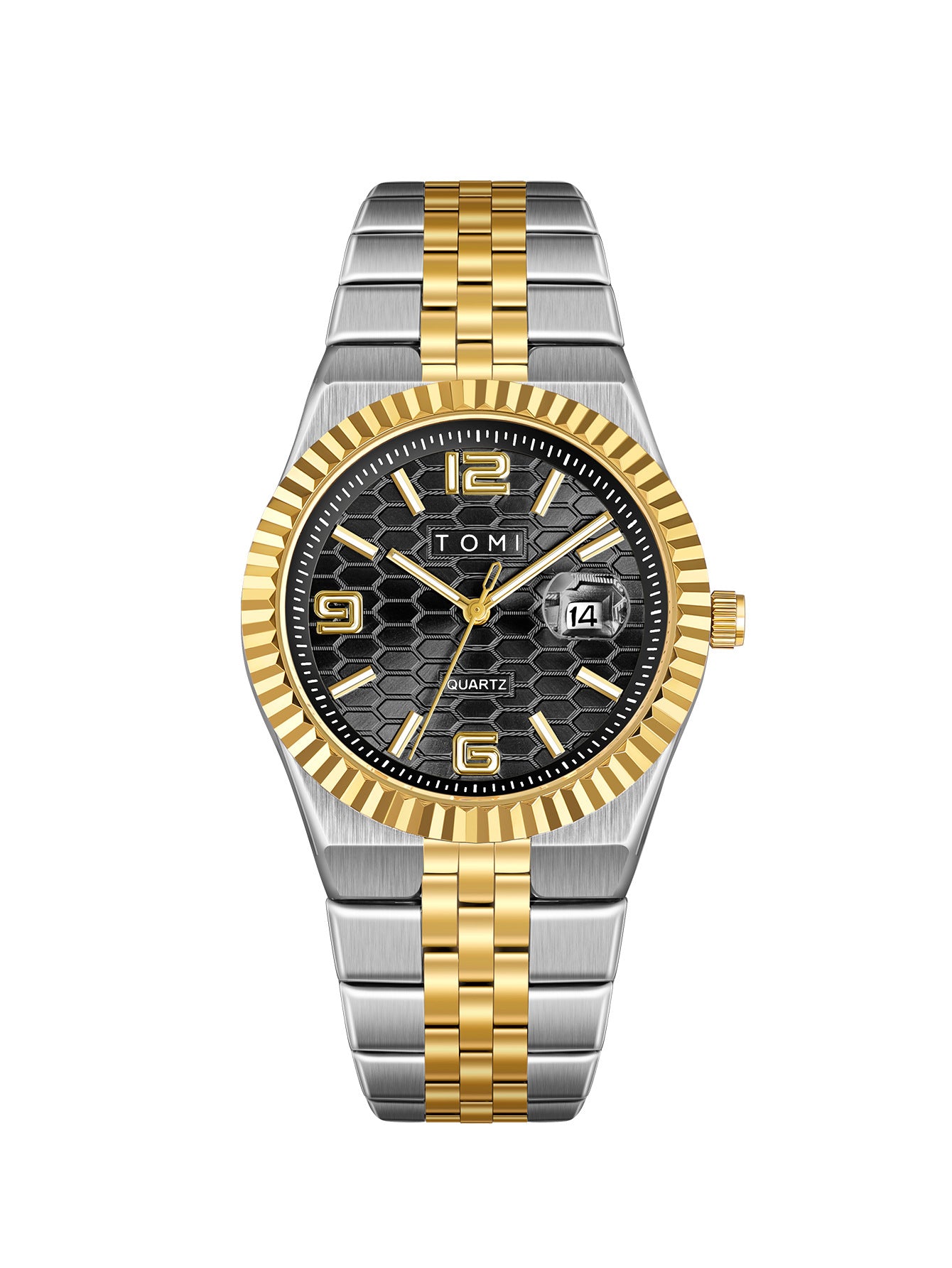 Fashionable minimalist mens watch