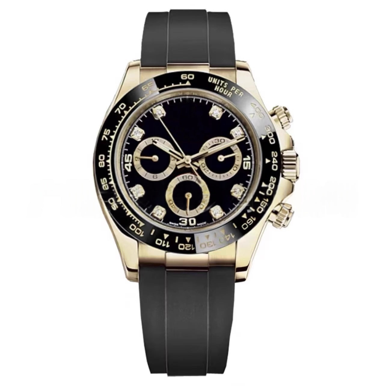 Men's mechanical watch rubber strap