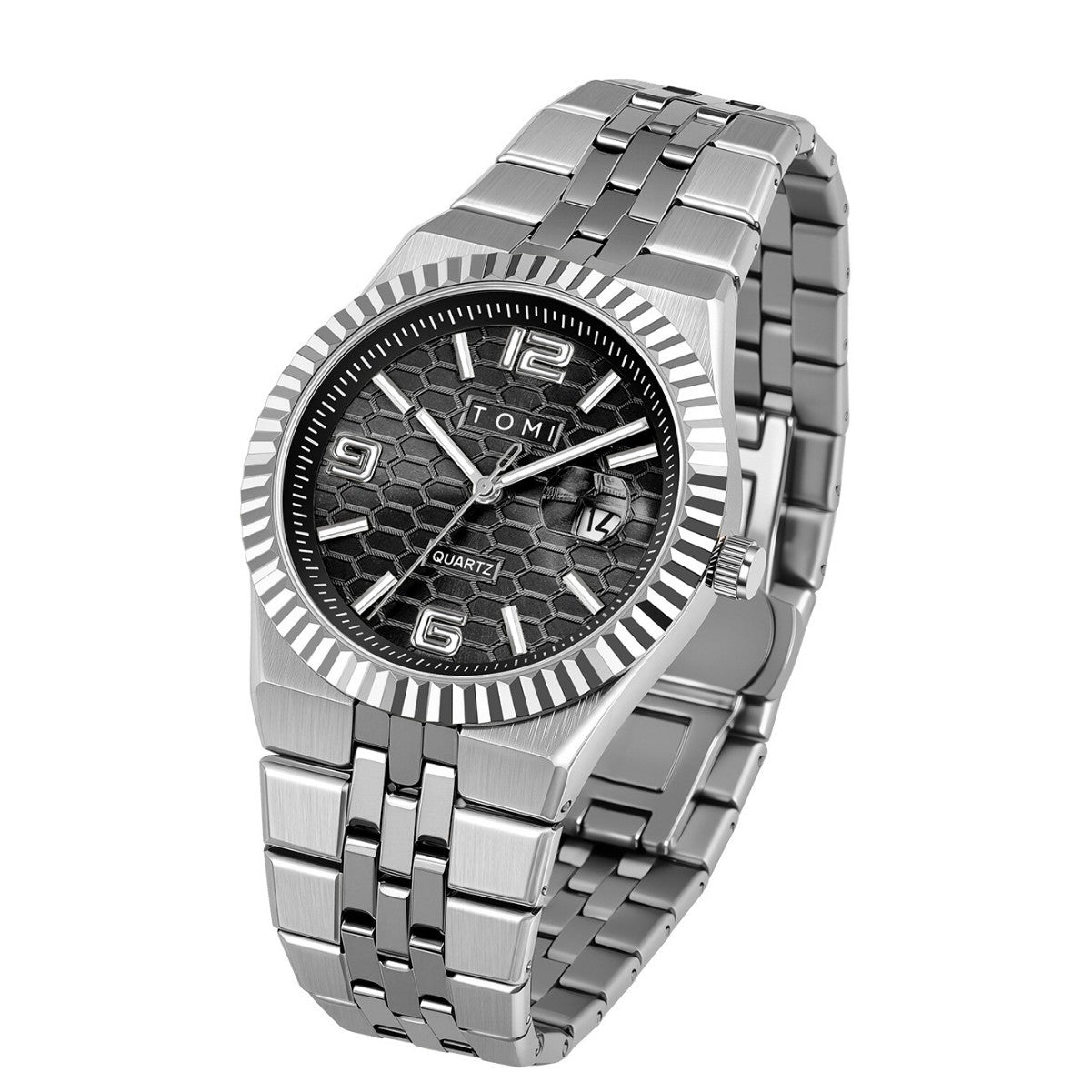 Fashionable minimalist mens watch