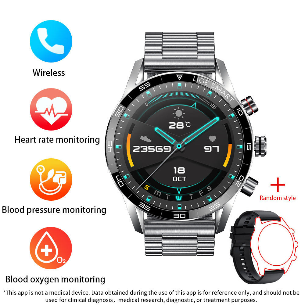 bluetooth smartwatch men blood pressure & heart rate