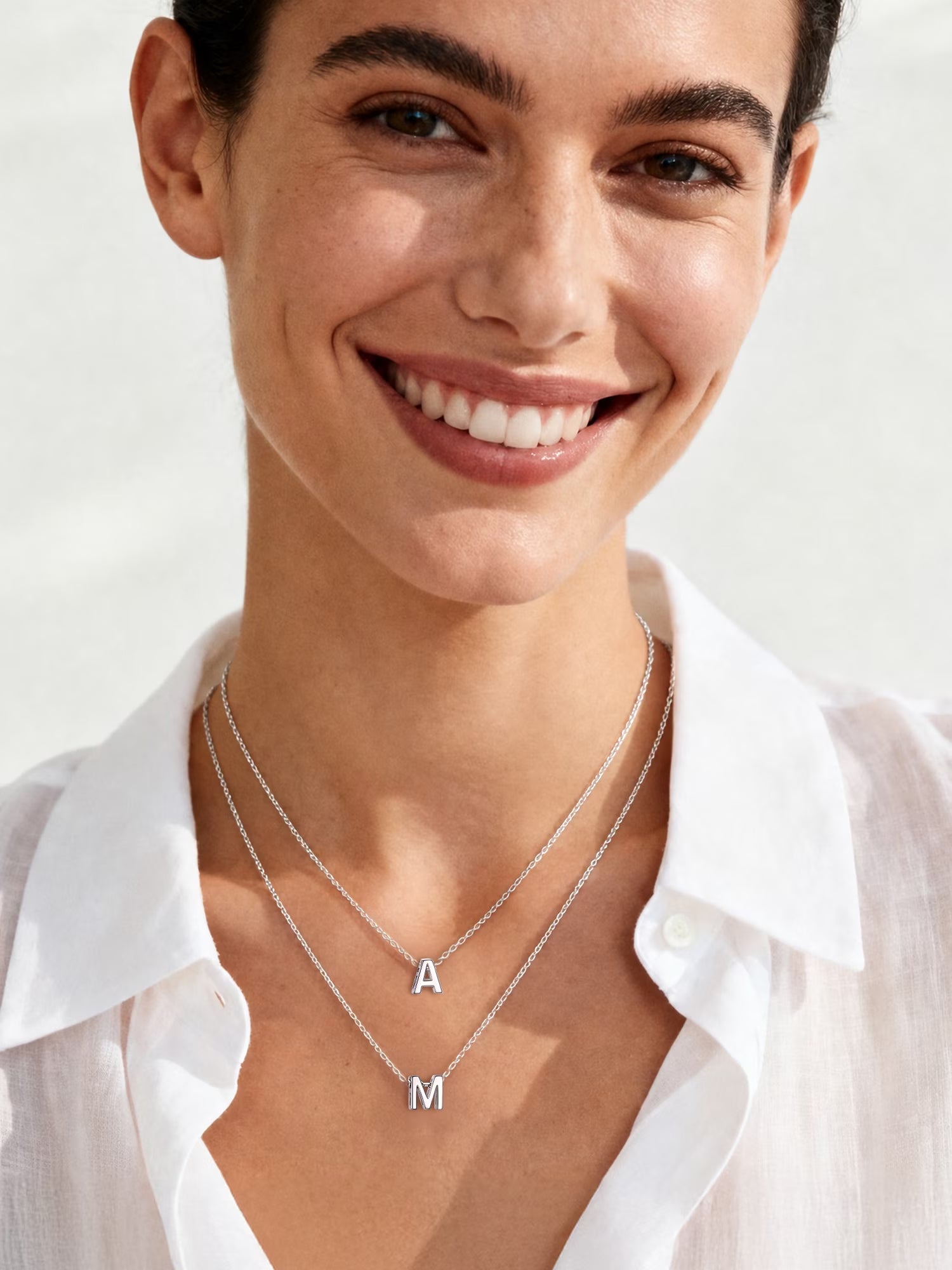 Sterling Silver Initial Necklace for Women Choker Necklace Dainty Waterproof Silver Letter a Pendant Hypoallergenic Jewelry Christmas Graduation Birthday Anniversary Gifts for Her
