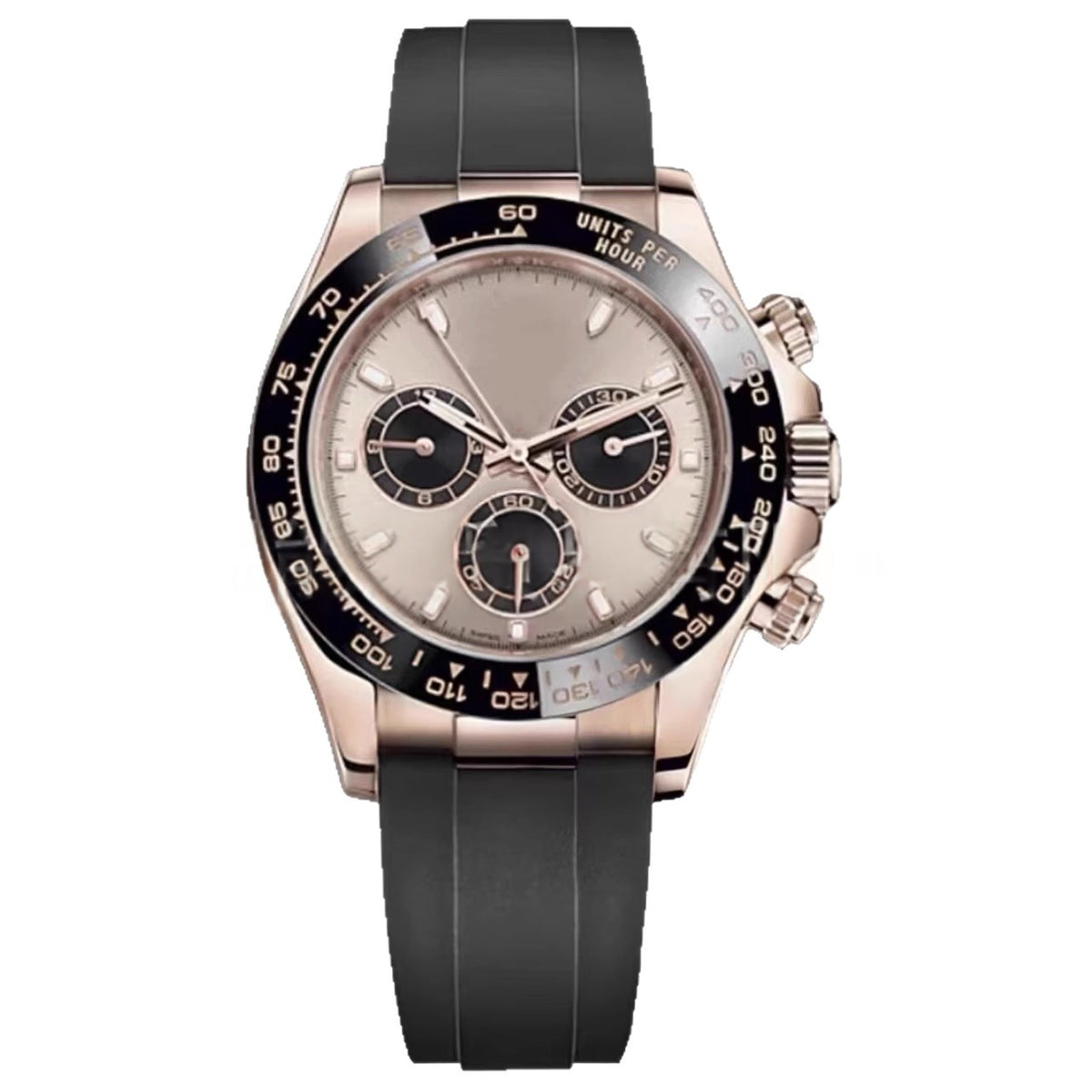 Men's mechanical watch rubber strap
