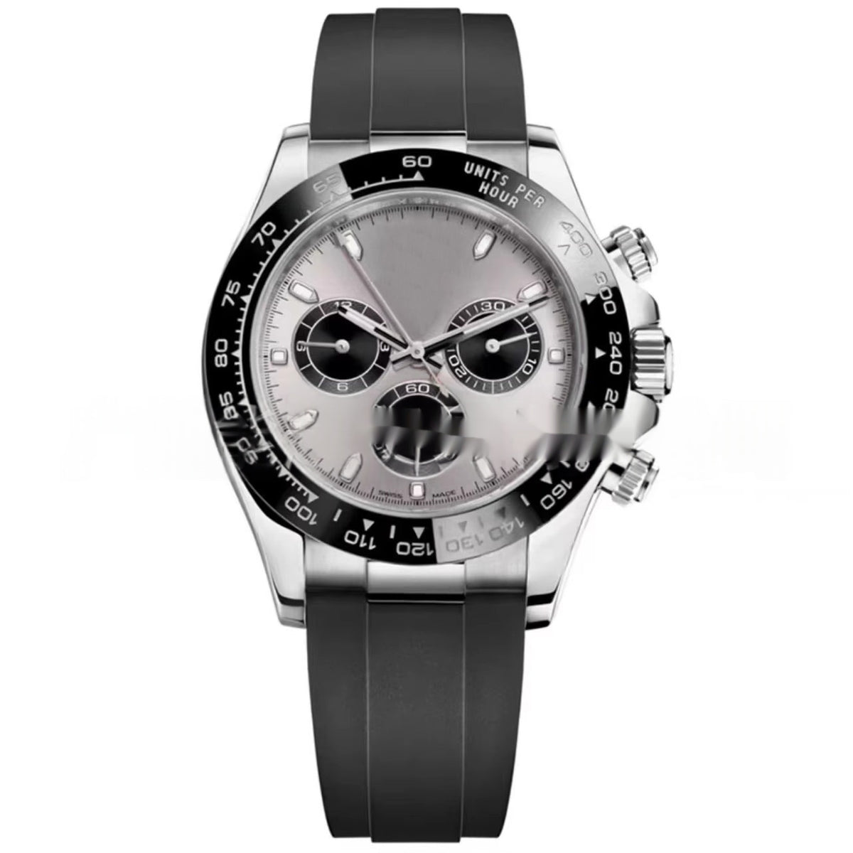 Men's mechanical watch rubber strap