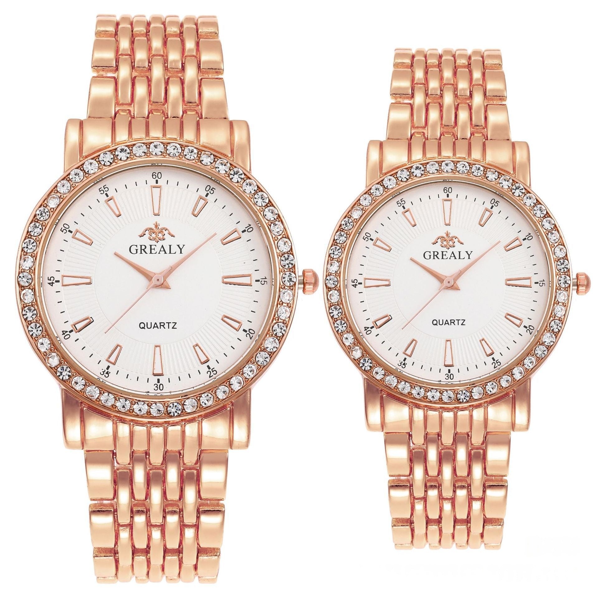 Quartz dress couple watches full set
