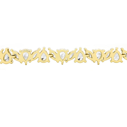 14k gold plated sterling silver diamond bracelet women