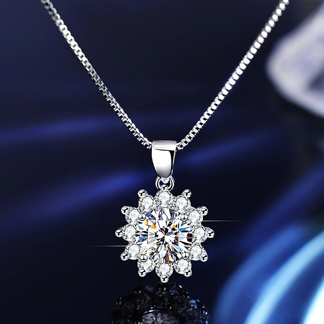 1 Carat Gorgeous Moissanite Pendant Necklacmoissanite pendant necklace sterling silver womenes for Women 925 Sterling Silver Necklace with Diamond 18K Plated Dainty Jewelry Product Details