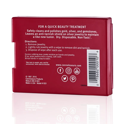 Jewelry Cleaning Wipes Gold &amp; Silver – 25 Count Pack