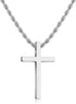 Stainless steel cross necklace for men gold silver black finish detail