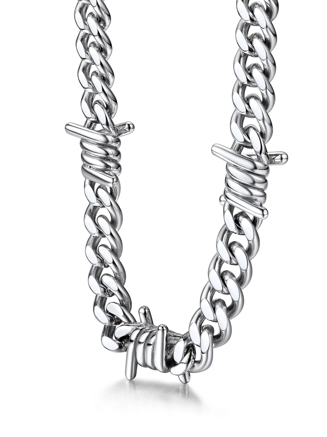 Thorns Cuban Chain Barbed Wire Necklace for Men – 9MM