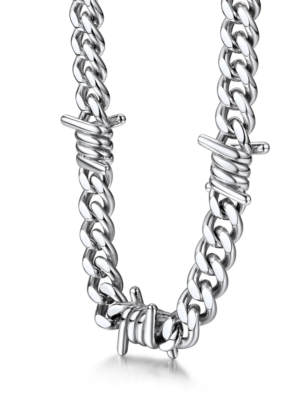 Thorns Cuban Chain Barbed Wire Necklace for Men – 9MM