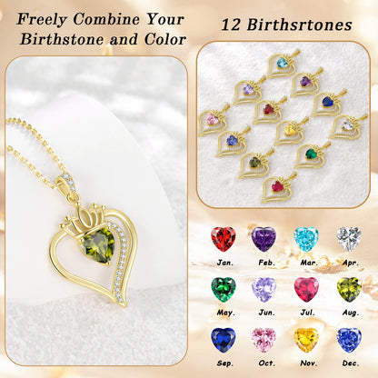 18K gold plated peridot birthstone necklace for women