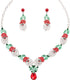 christmas necklace earring jewelry set for women