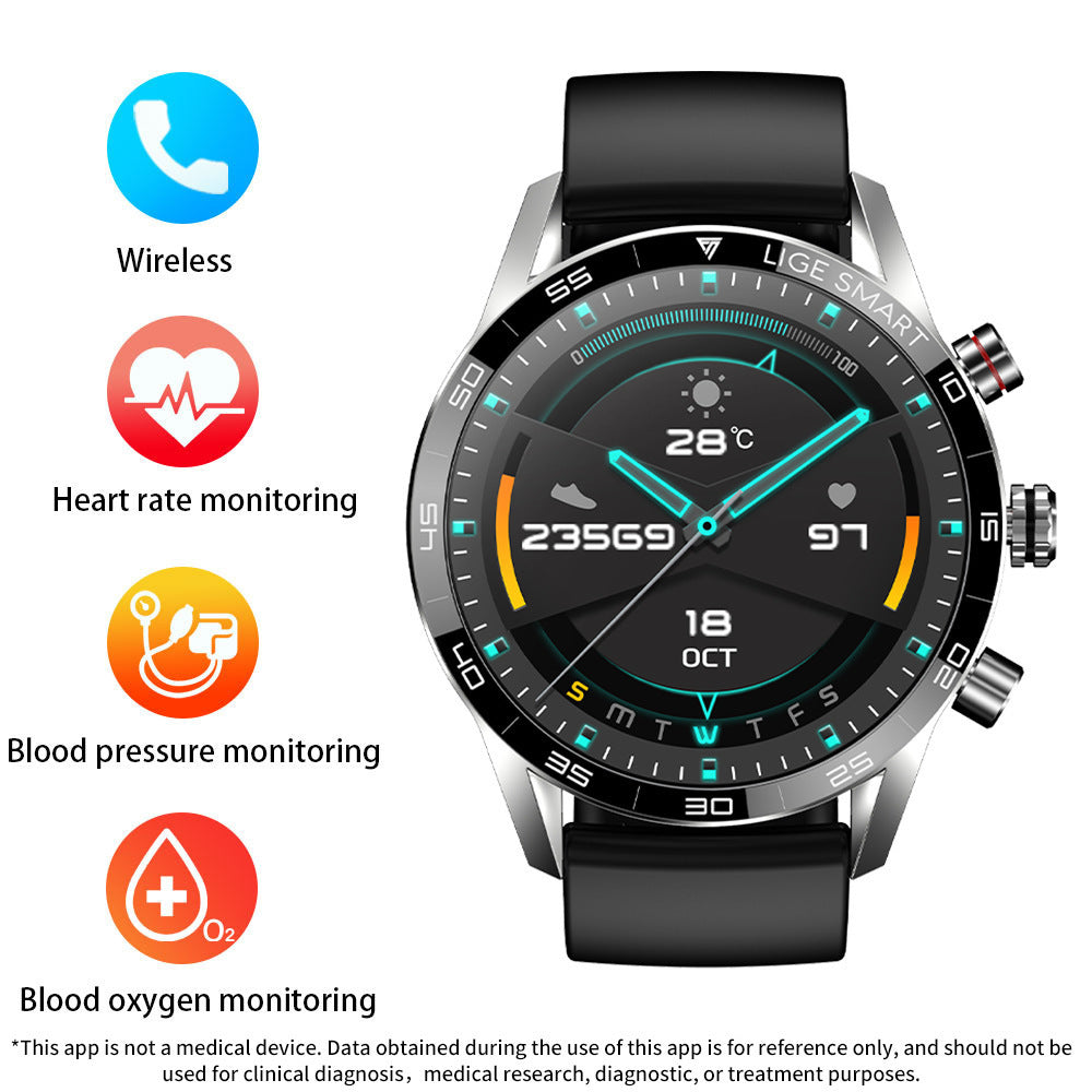 bluetooth smartwatch men blood pressure & heart rate